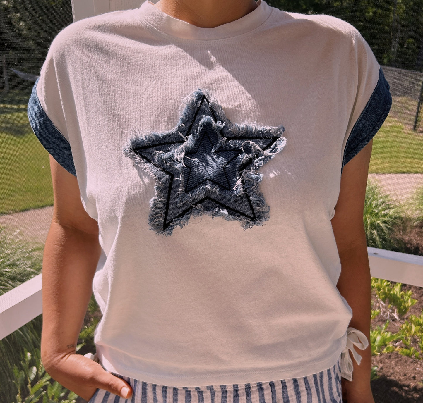 DENIM STAR TOP