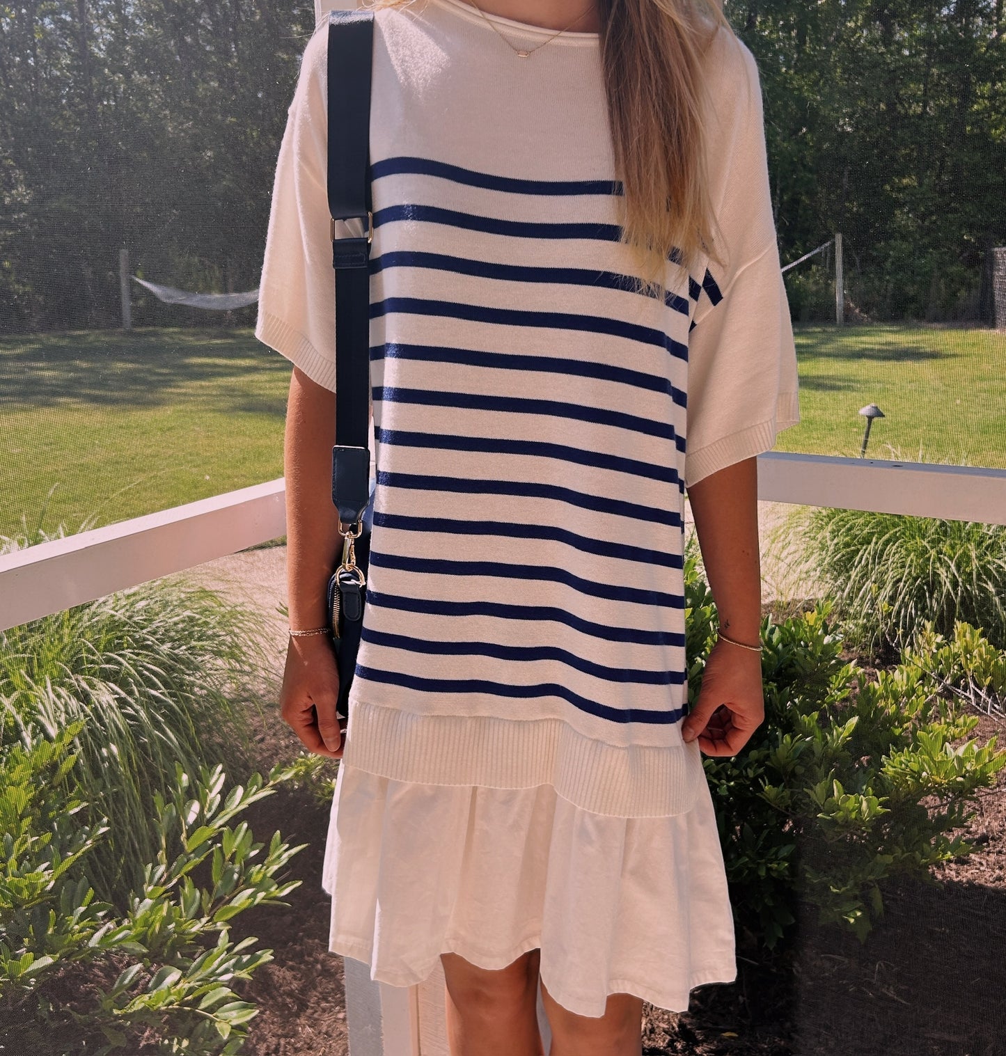 BOAT NECK SLOUCHY FIT DRESS