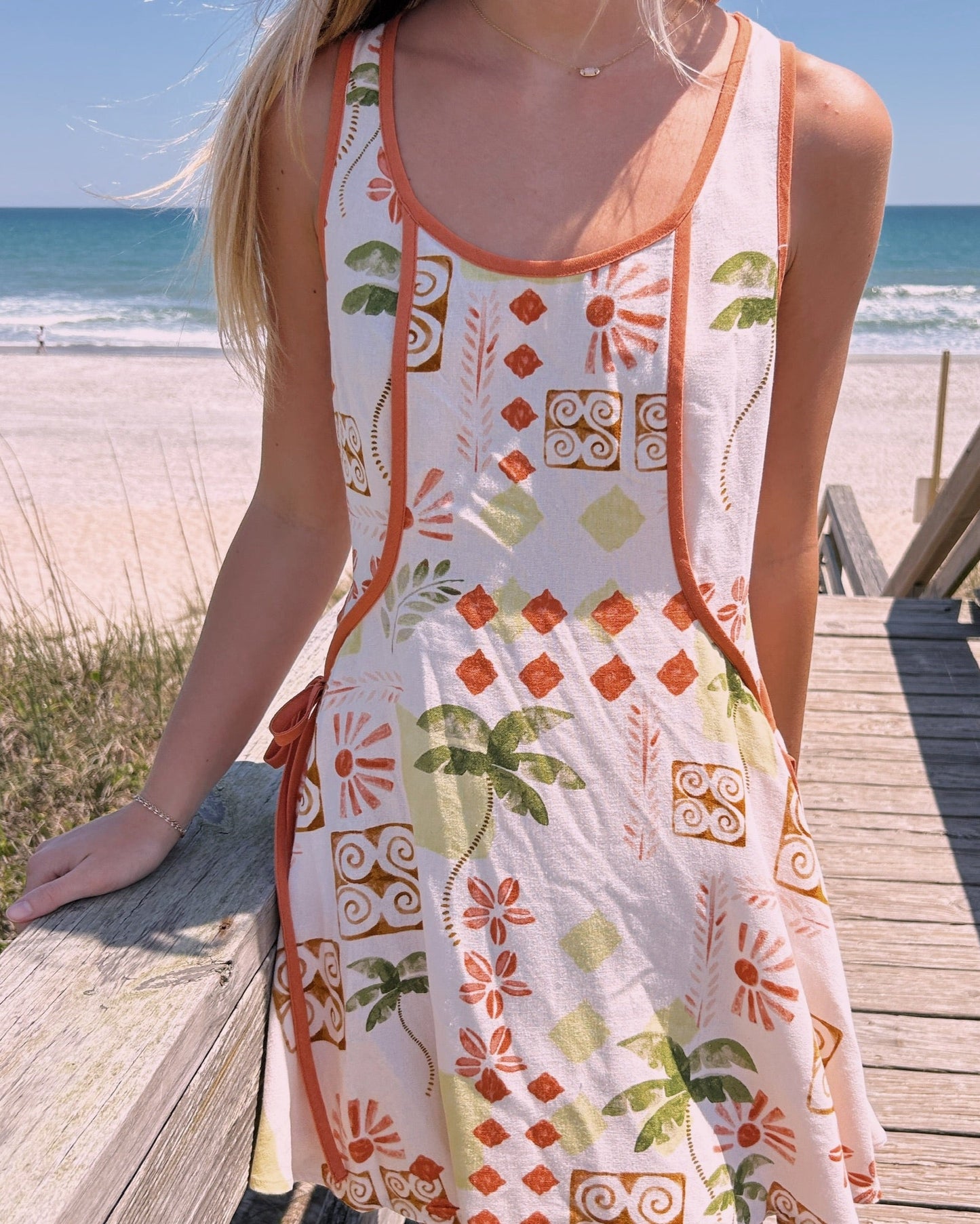 PRINTED BINDING DRESS