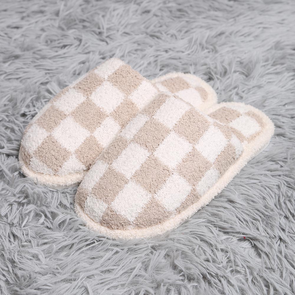 CHECKER SLIPPERS