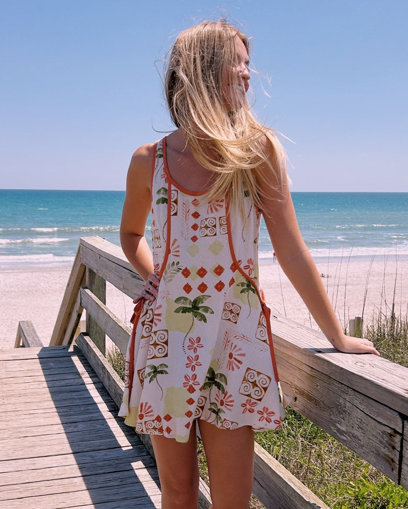 PRINTED BINDING DRESS