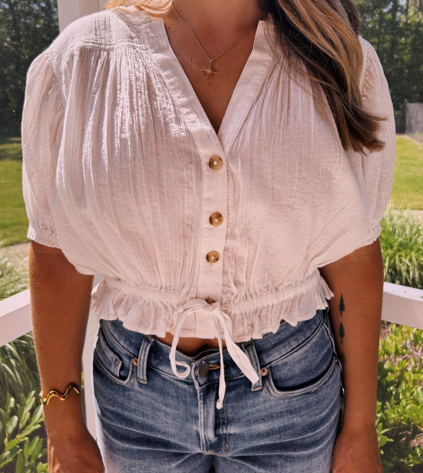 FREE PEOPLE LITTLE CLOUD SHIRT