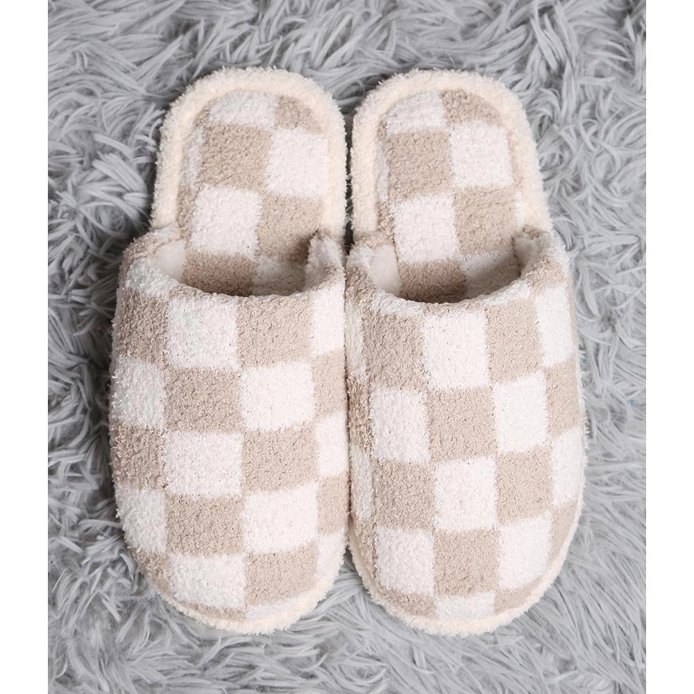 CHECKER SLIPPERS
