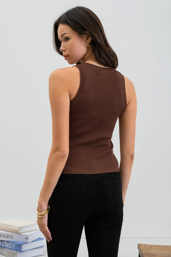 ROUND NECK SWEATER KNIT TOP