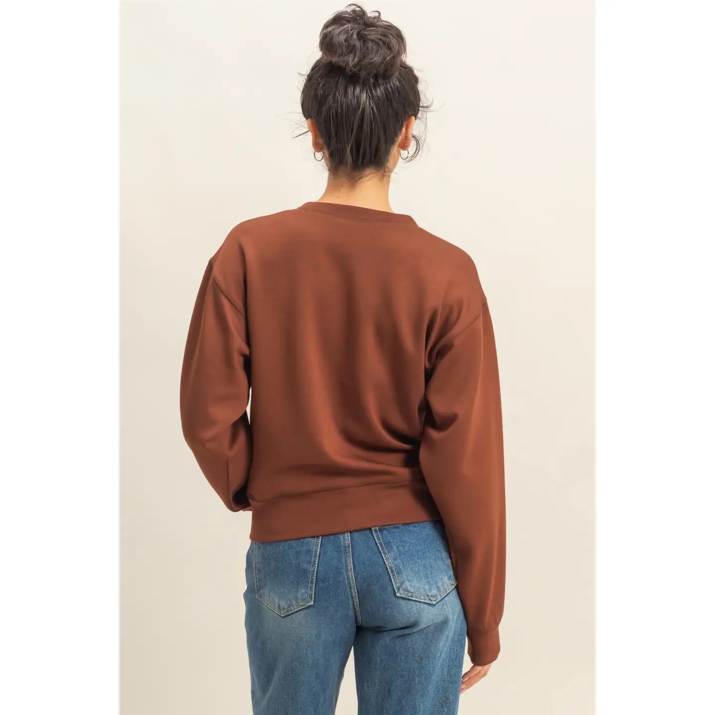 DOUBLE KNIT CREW NECK SWEATSHIRT