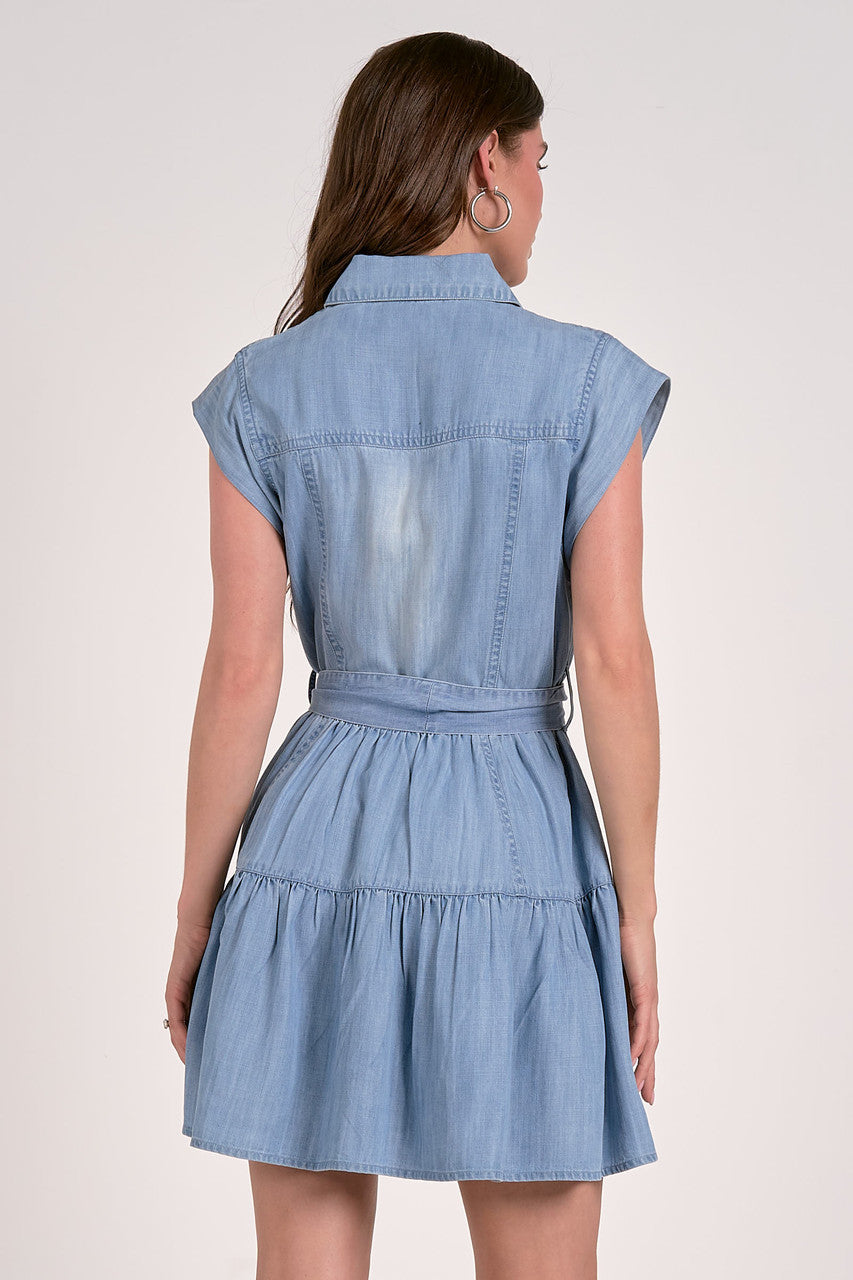 SLEEVELSS COLLARED DRESS
