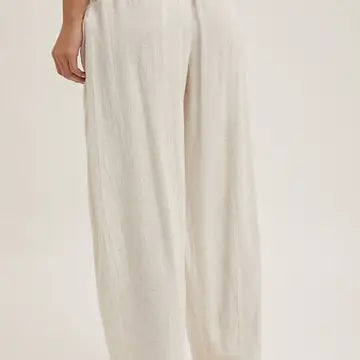 RELAXED BARREL PANTS W/POCKETS