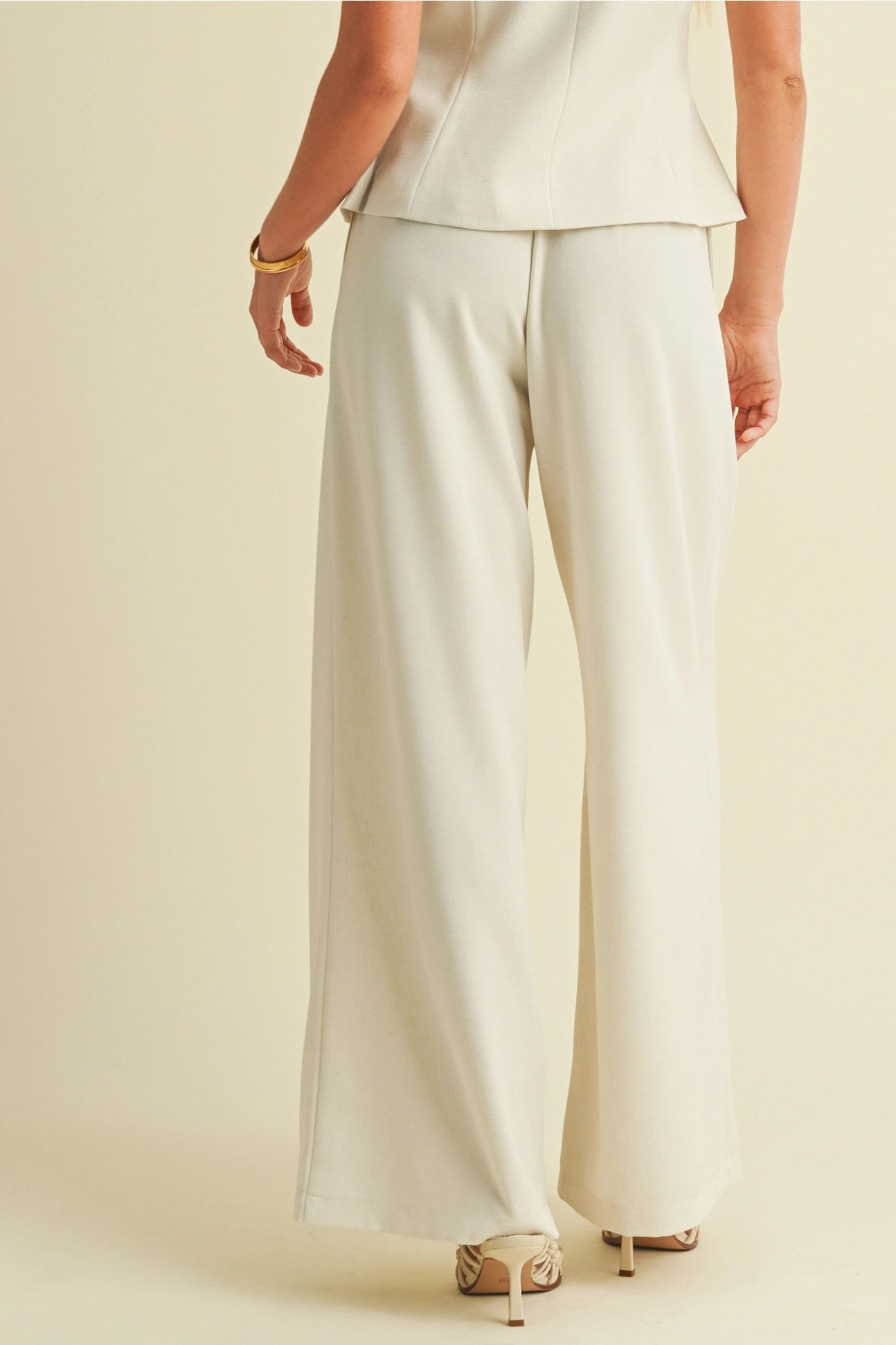 PINTUCK WIDE LEG PANTS