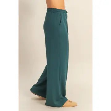 SCUBA HIGH WAIST WIDE LEG PANTS