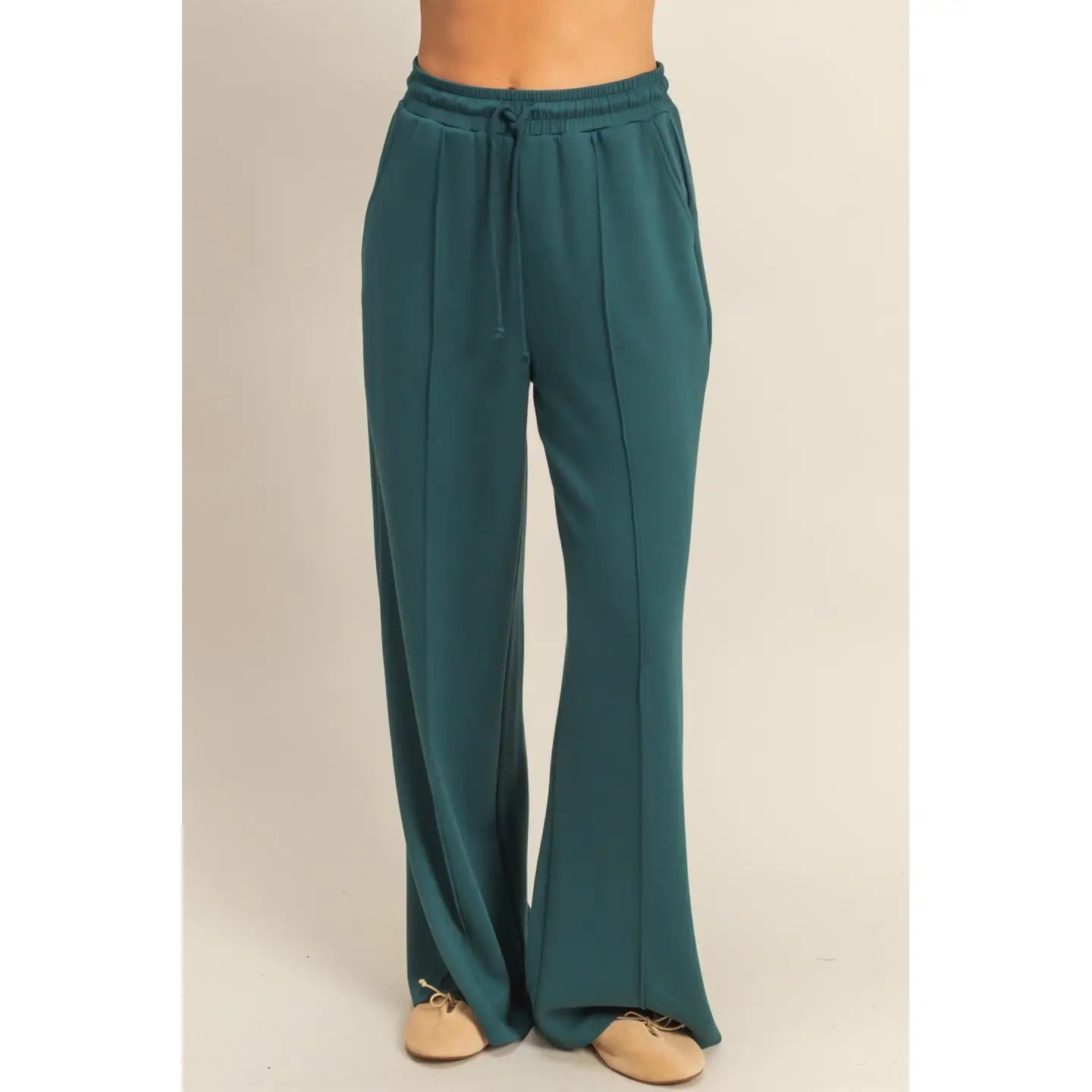 SCUBA HIGH WAIST WIDE LEG PANTS