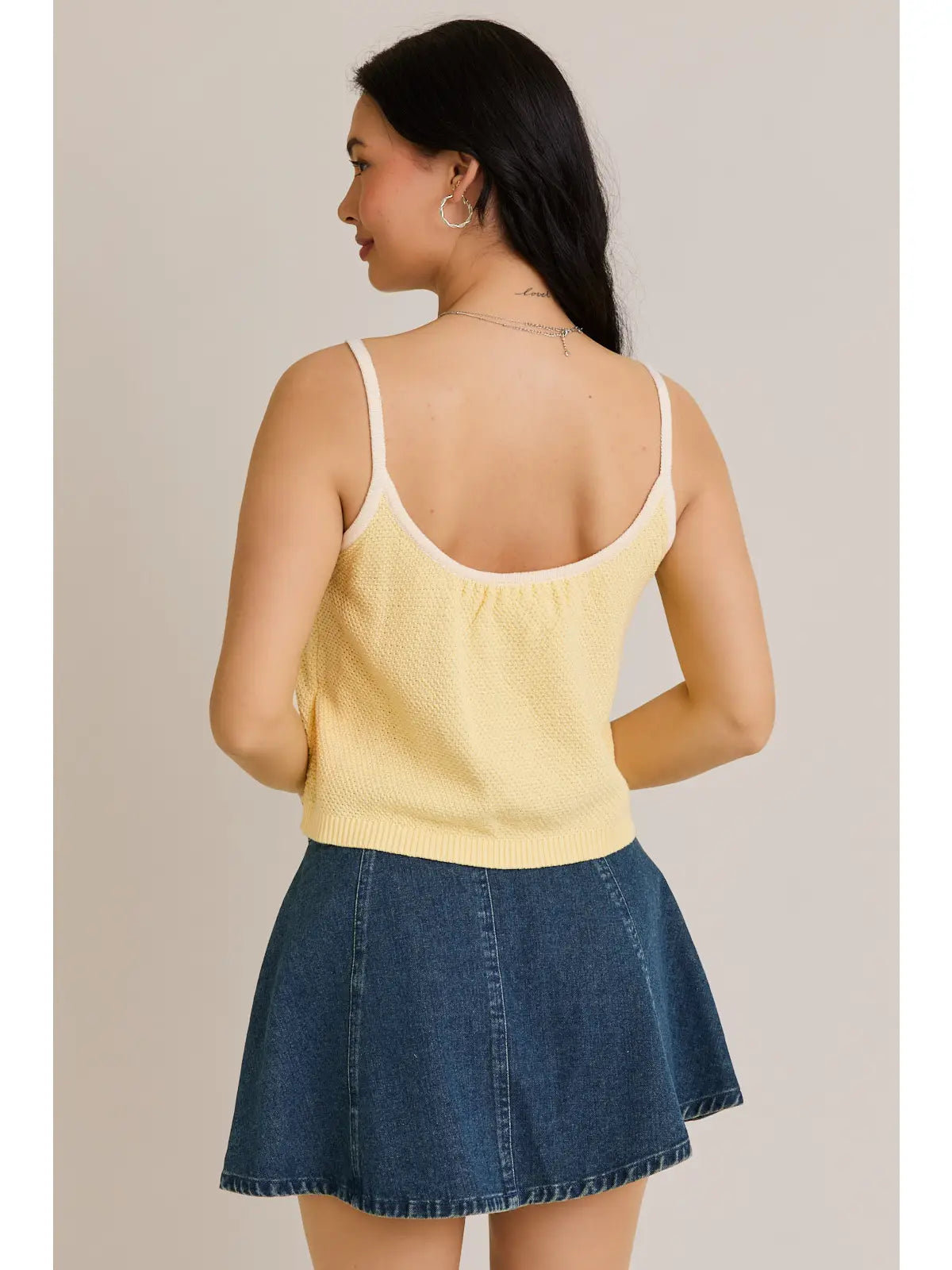 SPAGHETTI SWEATER TANK TOP