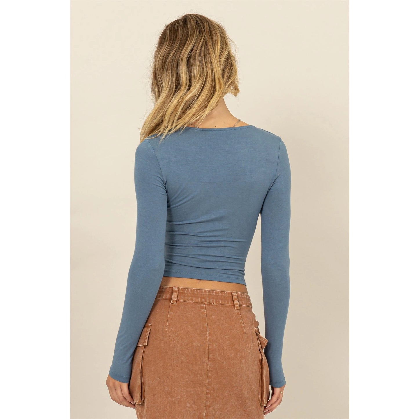 SQUARE NECK LONG SLEEVE