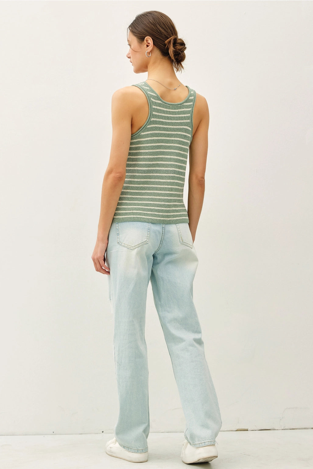 STRIPED SWEATER TANK