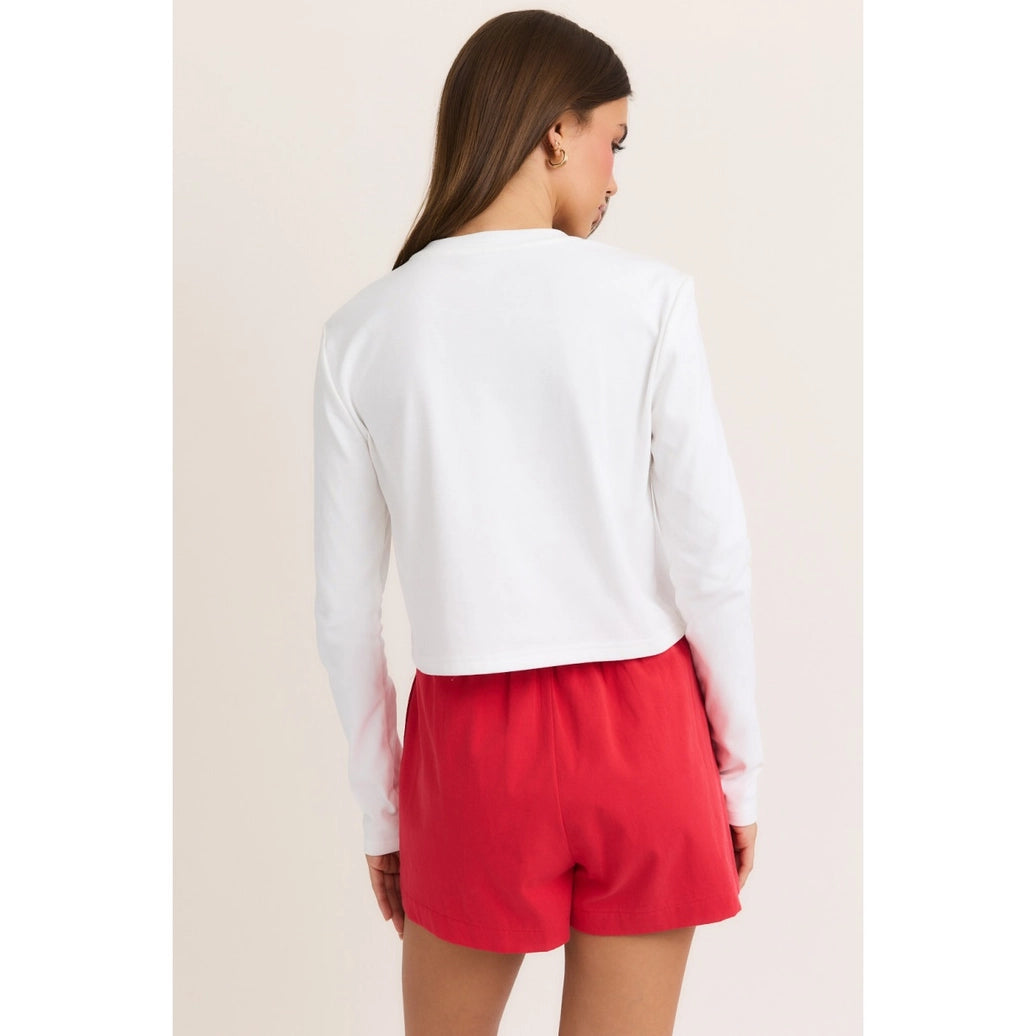 STRAWBERRIES LONG SLEEVE CROP TOP