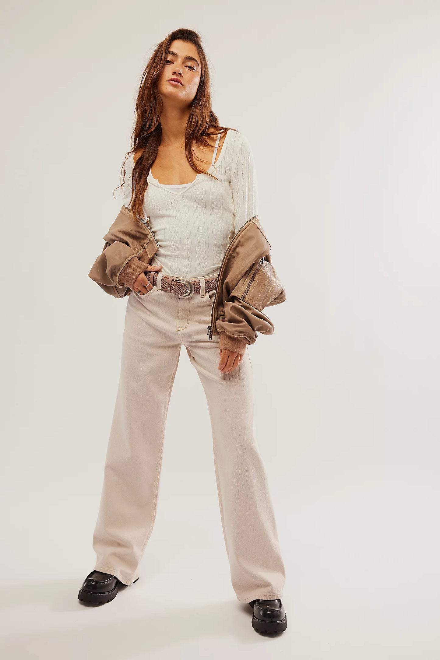 FREE PEOPLE TINSLEY BAGGY HIGH RISE