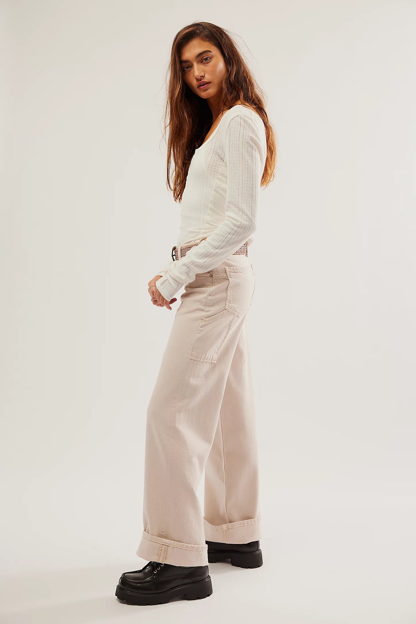 FREE PEOPLE TINSLEY BAGGY HIGH RISE