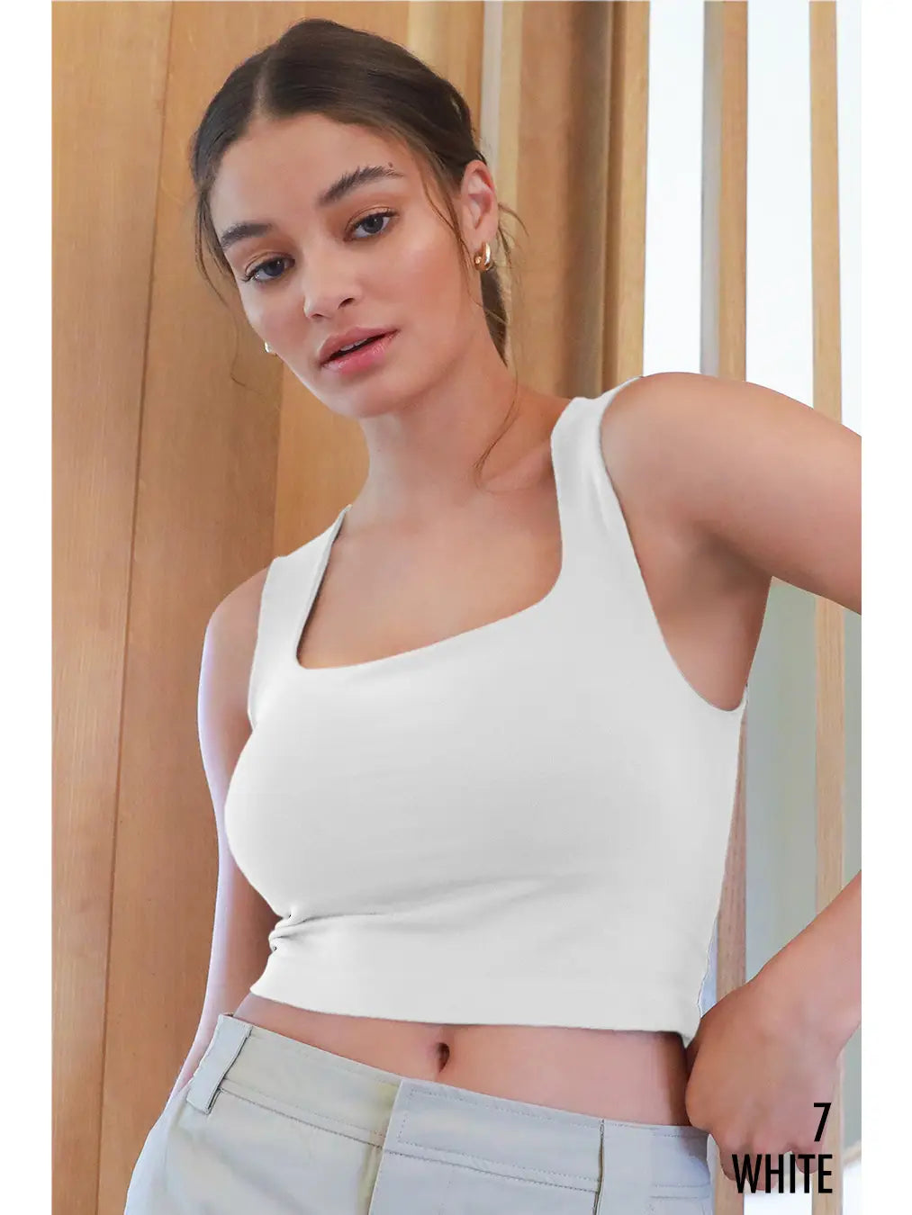 CLEAN LINE SQUARE NECK TOP