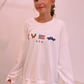 CREW NECK "USA" EMBROIDERED SWEATSHIRT
