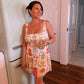 SQUARE NECK SLEEVELESS SMOCKED MINI DRESS
