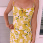 SHIRRED NECK LOW WAIST DRESS