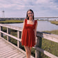 SLEEVELESS RUFFLE DETAIL BABY DOLL MINI DRESS
