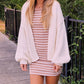 STRIPED SCOOP NECK BODYCON MINI DRESS