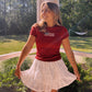 RUFFLE TIERED SKORT