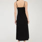 SPAGHETTI STRAP BUTTON DOWN MIDI DRESS