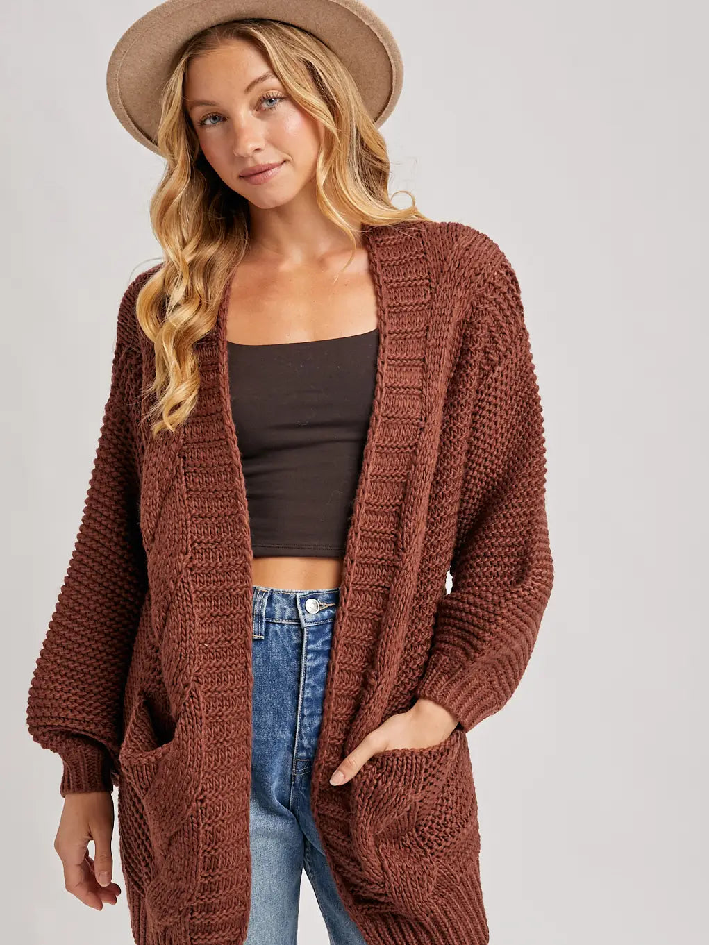 CHUNKY CABLE CARDIGAN