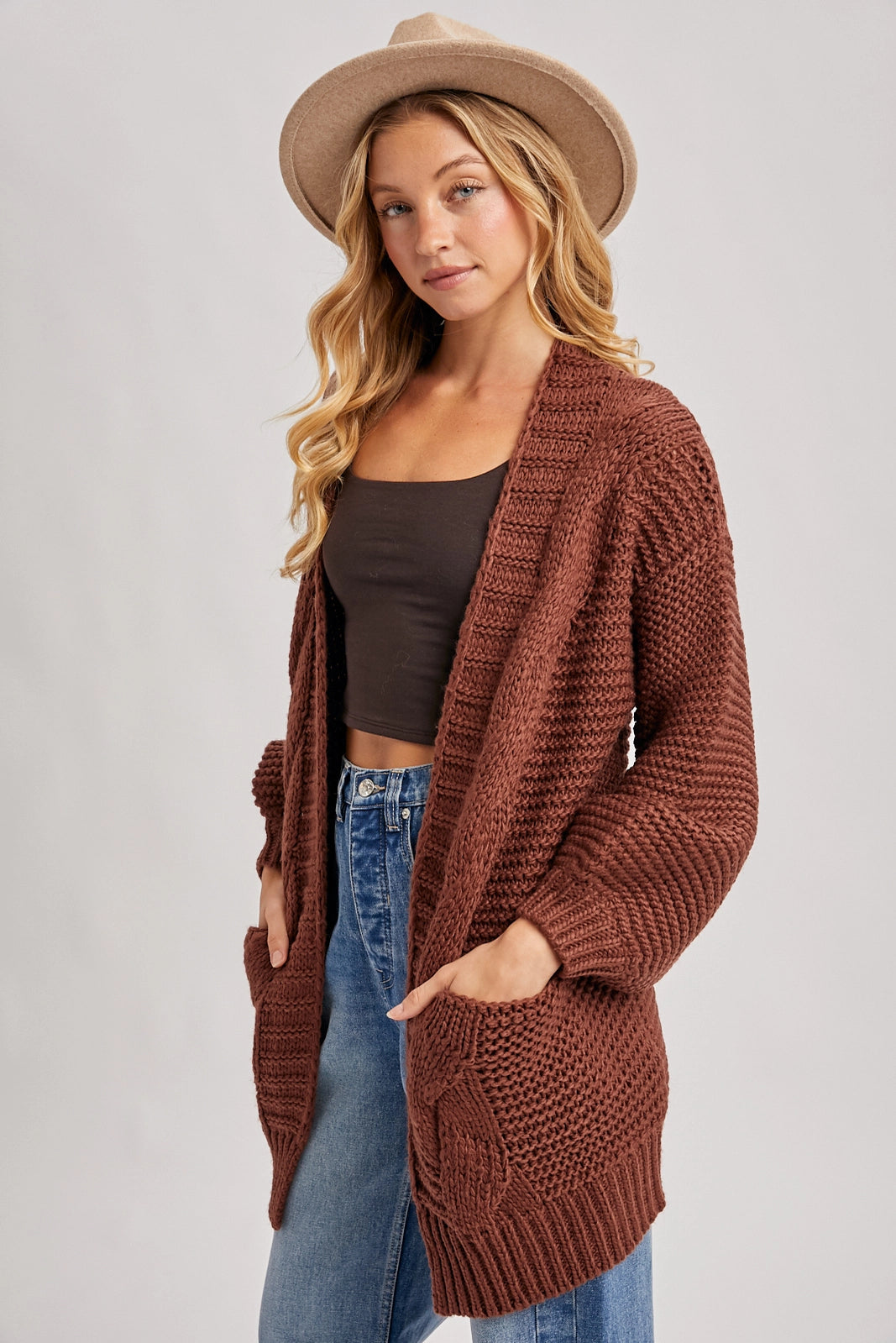 CHUNKY CABLE CARDIGAN