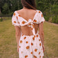 PUFF SLEEVE OPEN BACK MINI