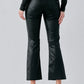 HIDDEN BLACK CROP FLARE COATED JEANS