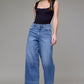 HIDDEN MEDIUM WASH CROPPED WIDE LEG JEAN