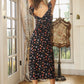 SEASHELL BLACK RUFFLE DETAIL DRESS