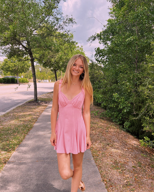 SWEETHEART NECKLINE MINI DRESS