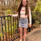 STRAWBERRIES LONG SLEEVE CROP TOP