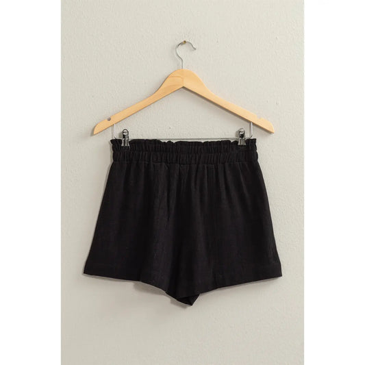 HIGH WAIST LINEN SHORTS