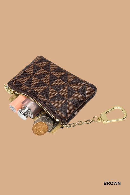 LEATHER KEYCHAIN CARD HOLDER
