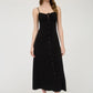 SPAGHETTI STRAP BUTTON DOWN MIDI DRESS