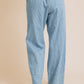 DRAW STRING WAIST STRIPE CHAMBRY PANTS