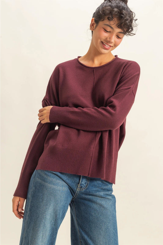 DROP SHOULDER SWEATER