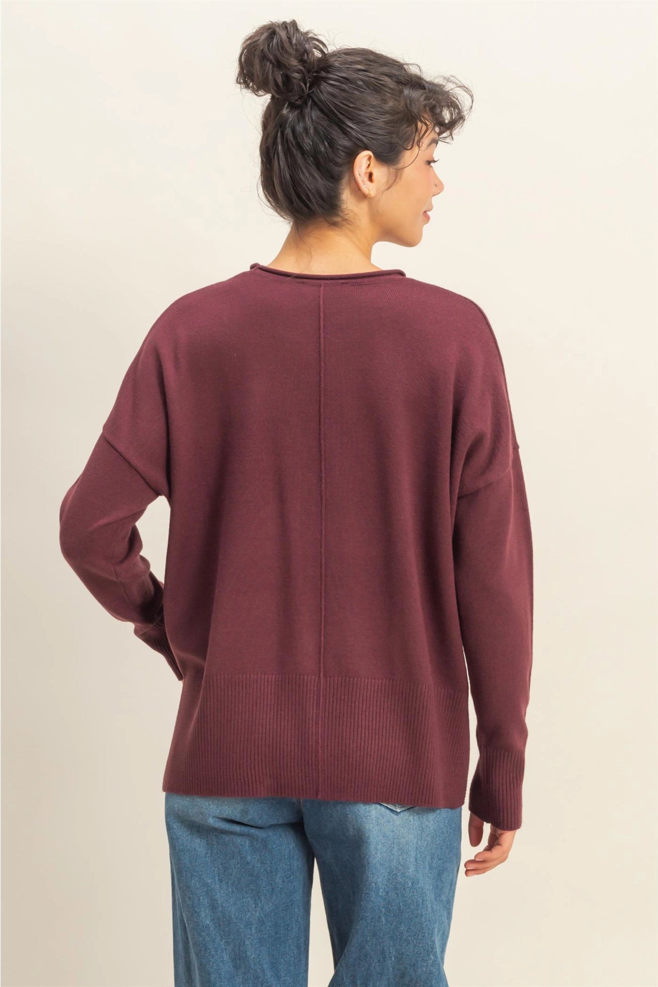 DROP SHOULDER SWEATER