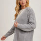 CHUNKY POINTELLE OPEN CARDIGAN