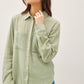 COTTON GAUZE LONG SLEEVE BUTTON UP