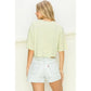 DROP SHOULDER CROP TOP