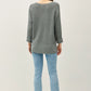 V-NECK DOLMAN SLEEVE SWEATER