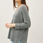 V-NECK DOLMAN SLEEVE SWEATER