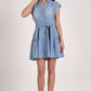 SLEEVELSS COLLARED DRESS