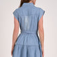 SLEEVELSS COLLARED DRESS