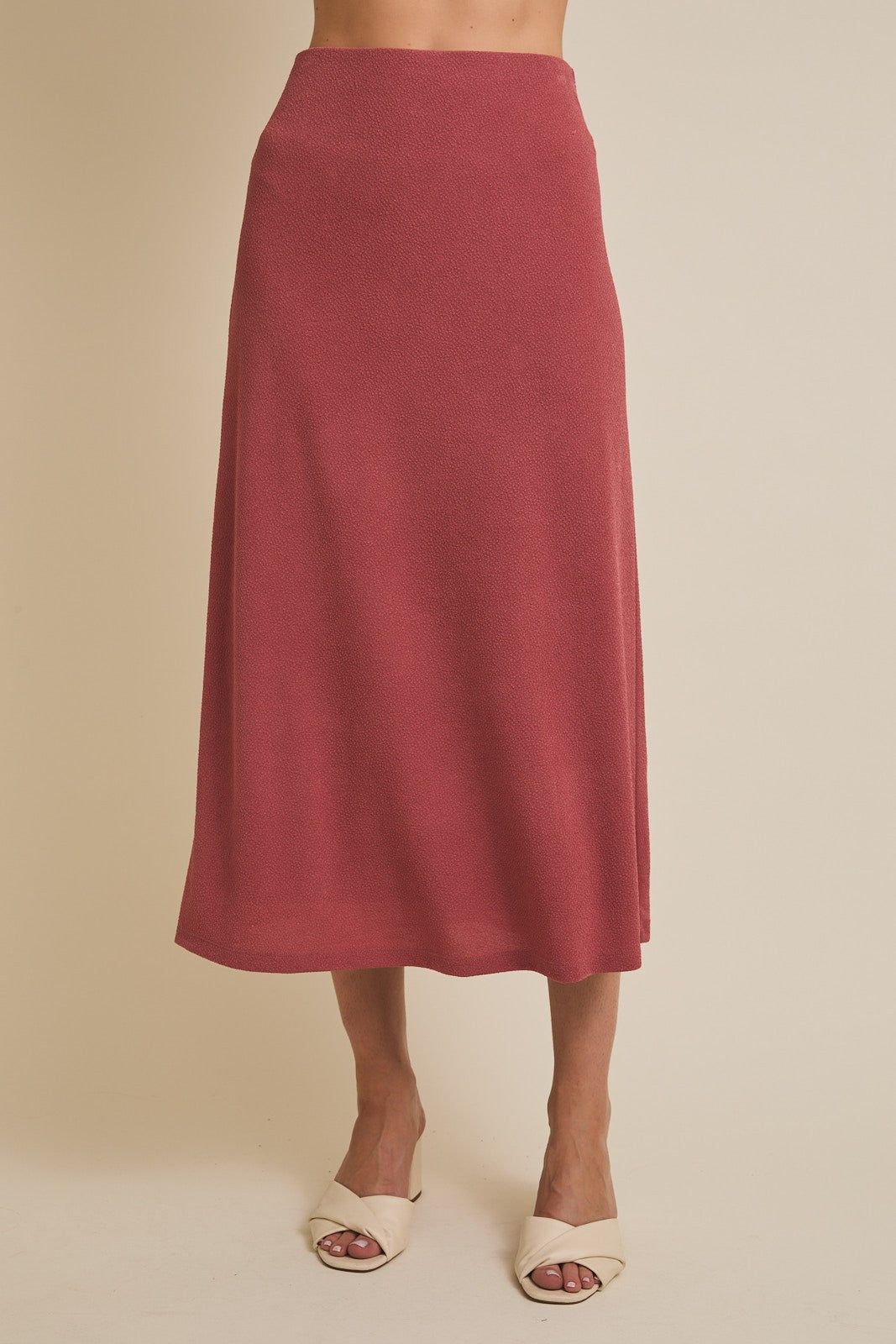 FLARE HEM MAXI SKIRT